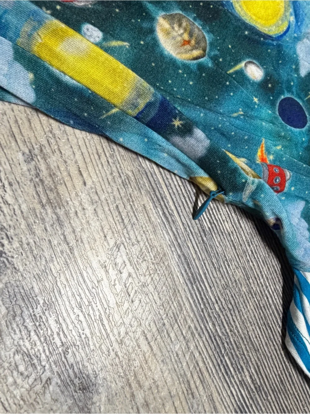 Free Birdees Bamboo Convertible Romper Pajamas Space Rocket Planets 3T EUC